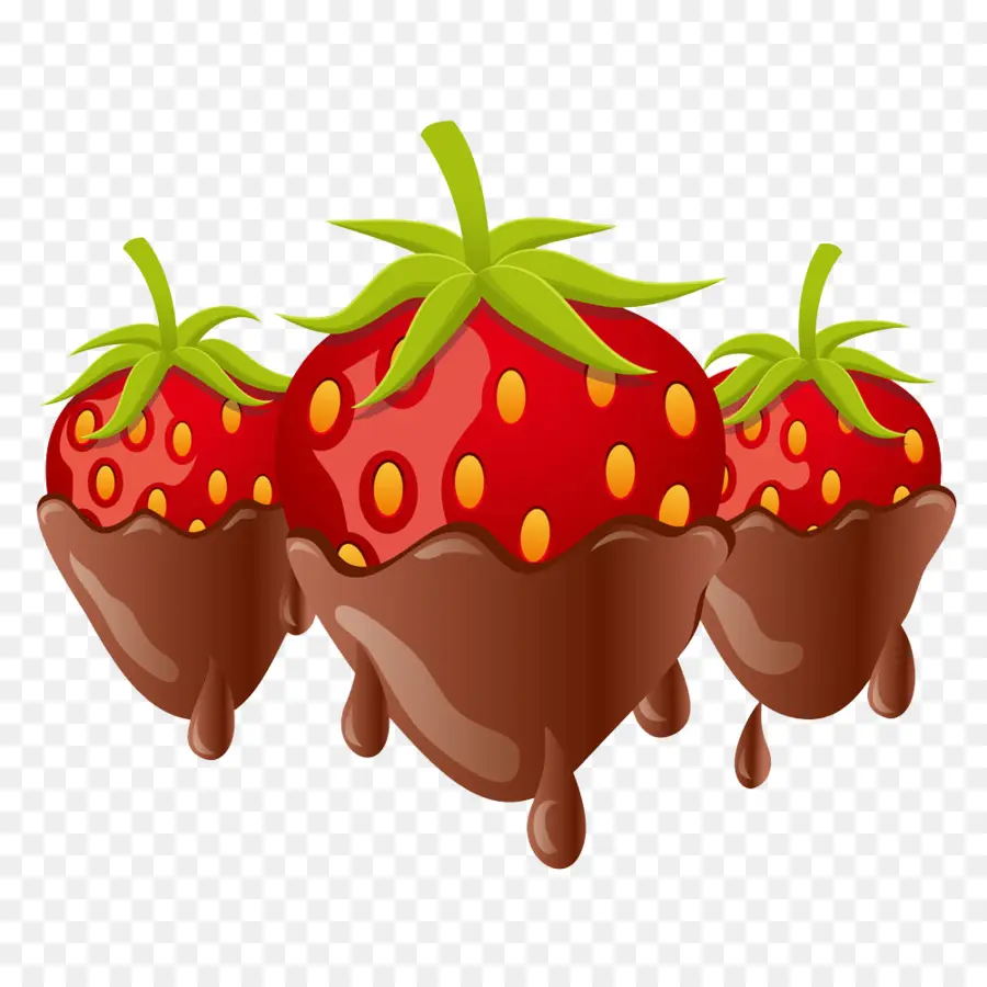 Fraises Enrobées De Chocolat，Dessert PNG