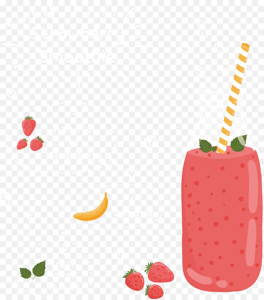 Smoothie，Fraise PNG