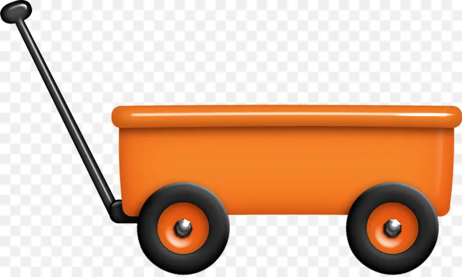 Chariot Orange，Roues PNG