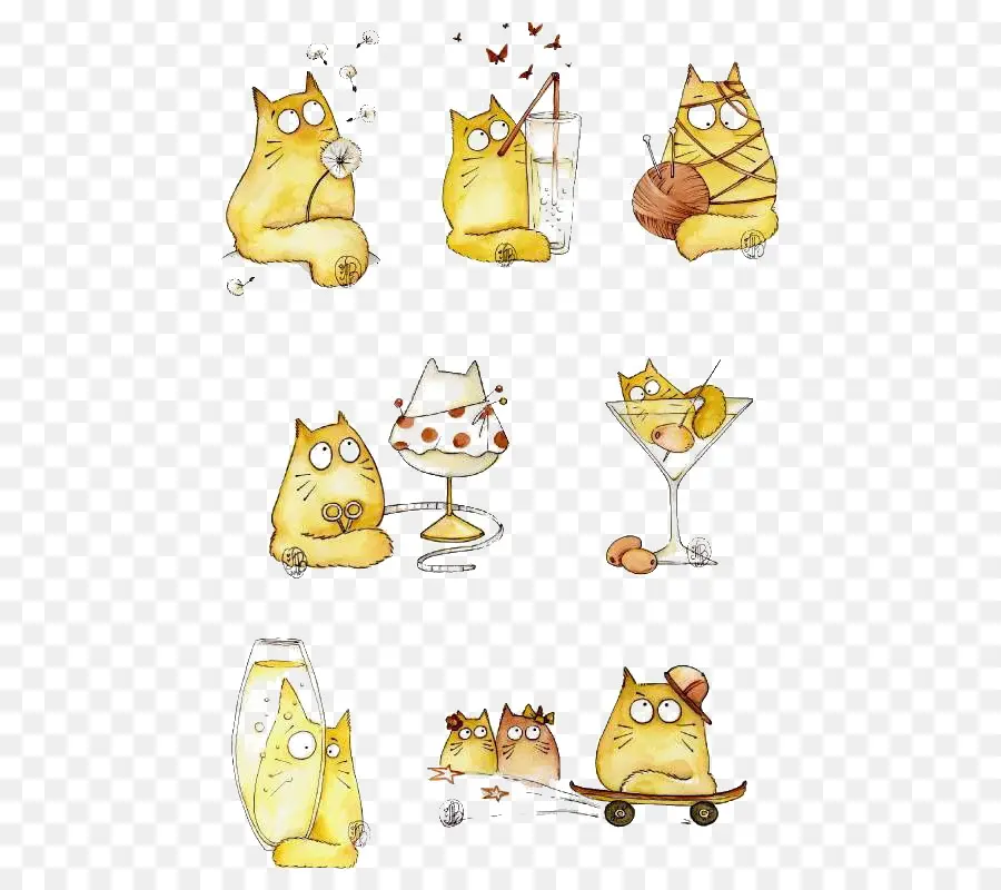 Chats Jaunes，Jaune PNG