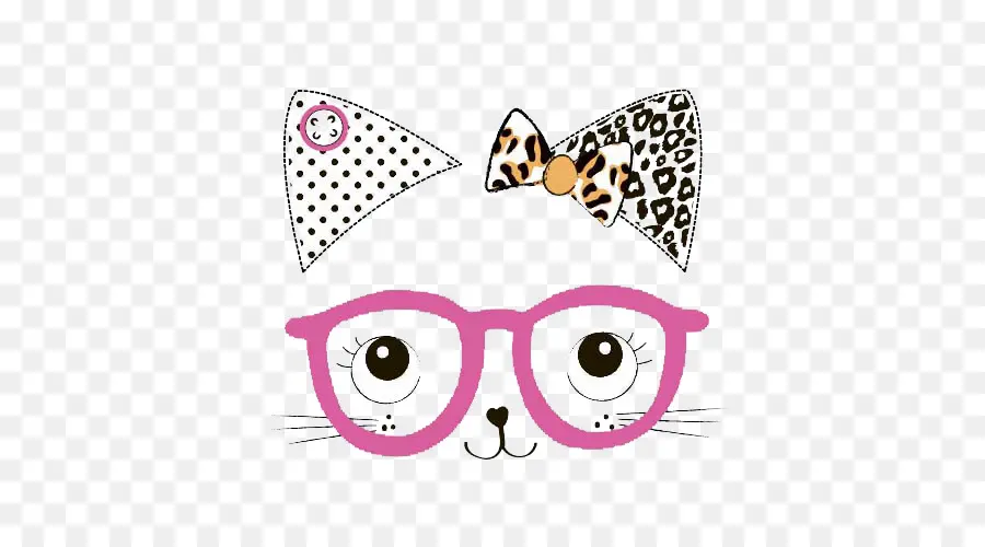 Lunettes，Chat PNG