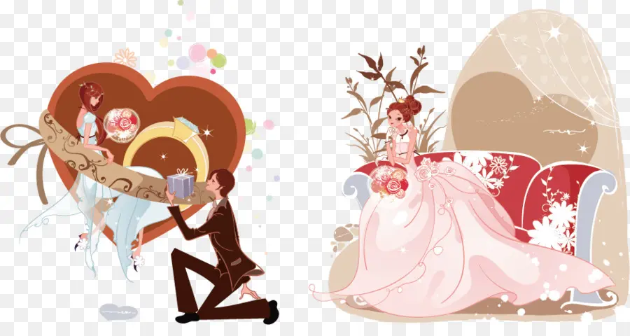 Proposition De Mariage，Dessin Animé PNG