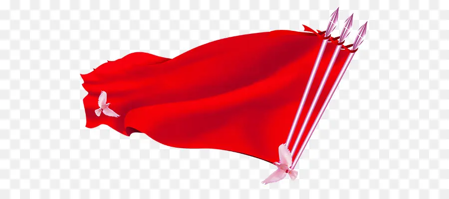 Drapeau Rouge Avec Des Flèches，Bannière PNG