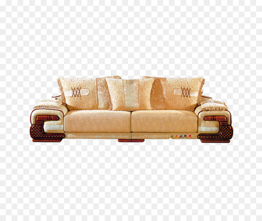 Canapé Beige，Coussins PNG