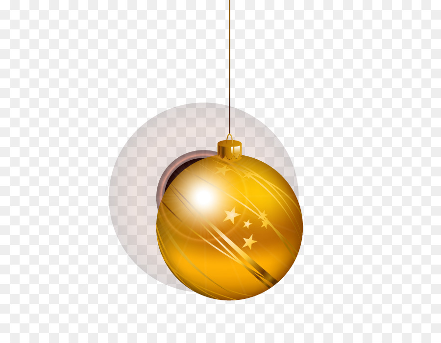 Décoration De Noël Dorée，Suspendu PNG