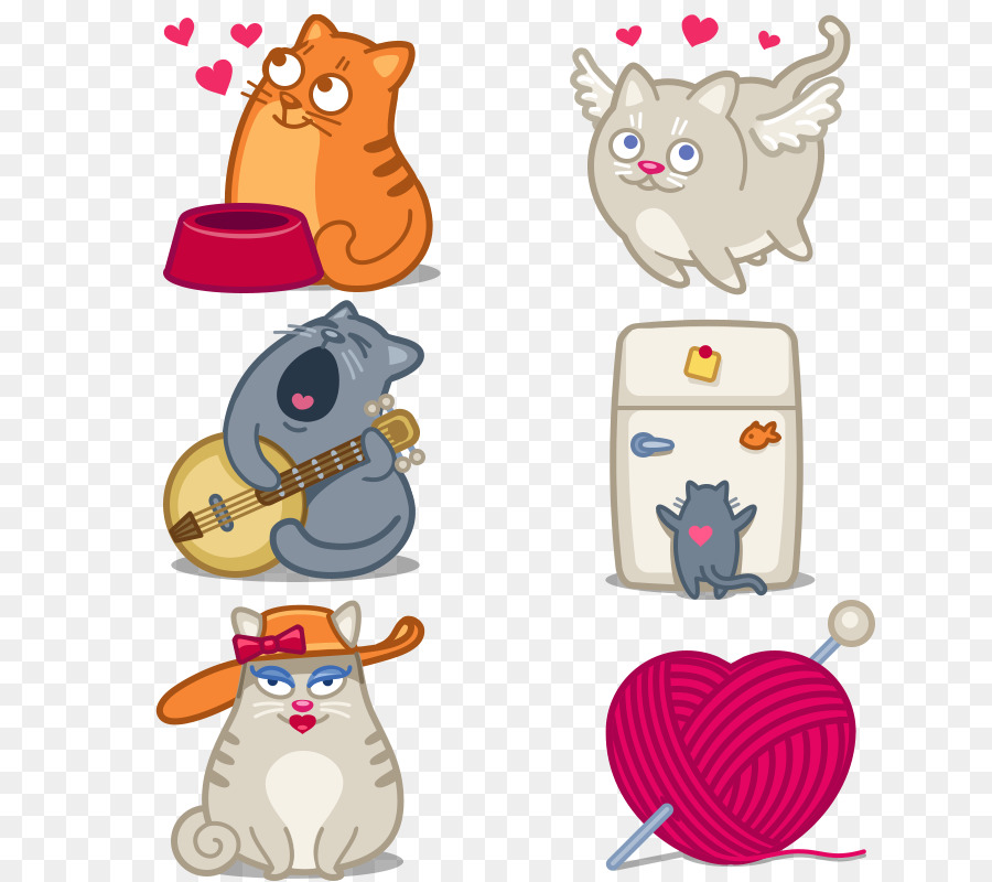 Chats De Dessin Animé，Dessin Animé PNG