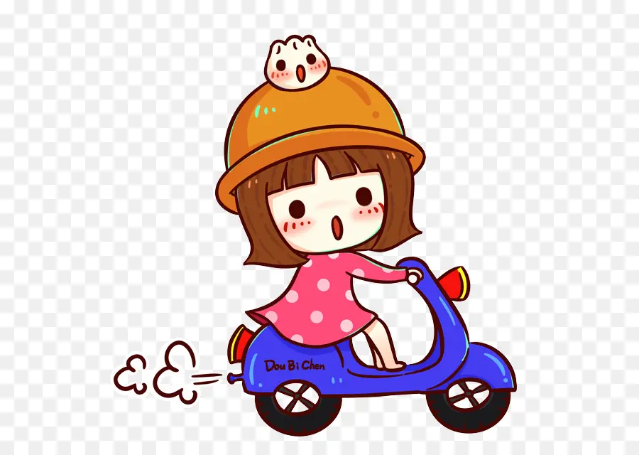 Fille Sur Scooter，Casque PNG