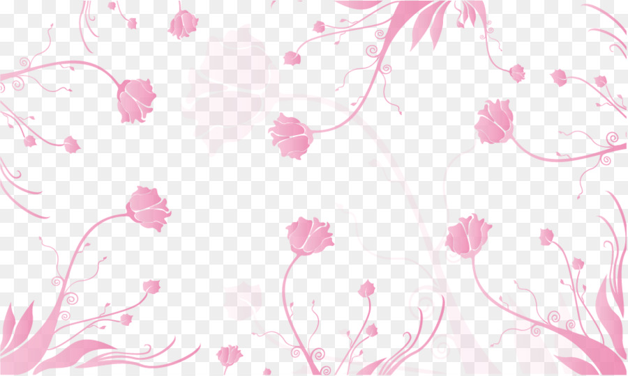 Motif Floral Rose，Fleurs PNG