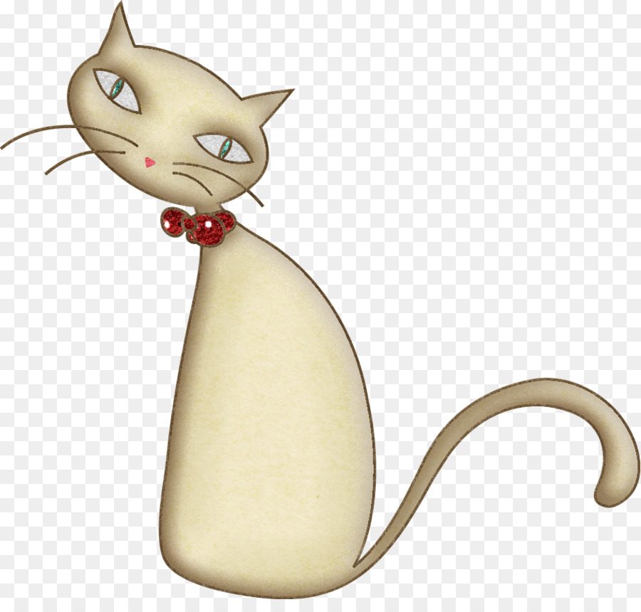 Chat Stylisé，Long Cou PNG