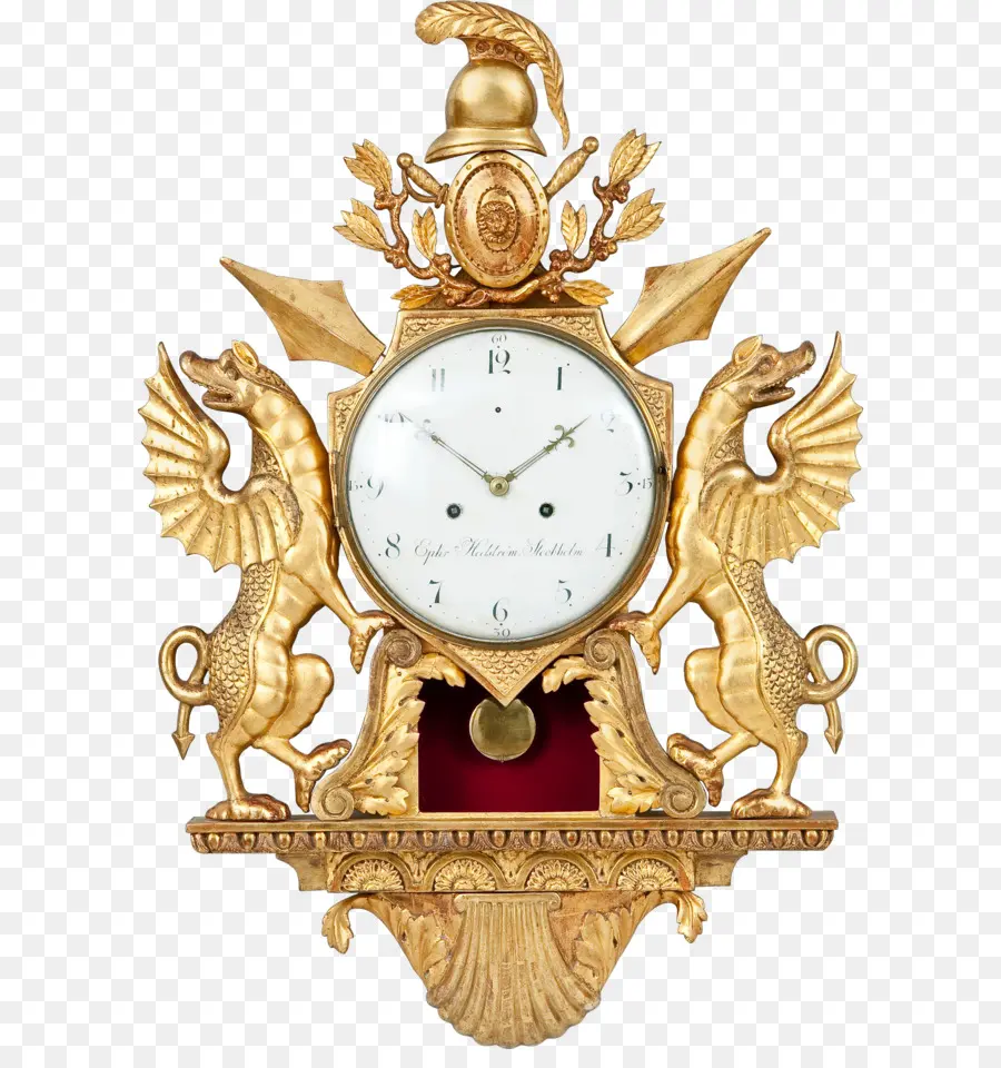 Horloge Dorée，Antique PNG