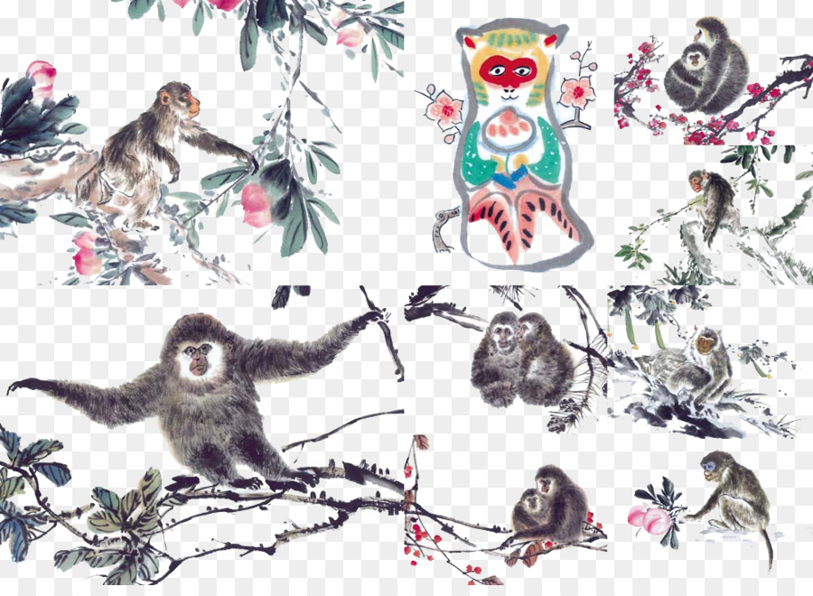 Singe，Zodiaque Chinois PNG