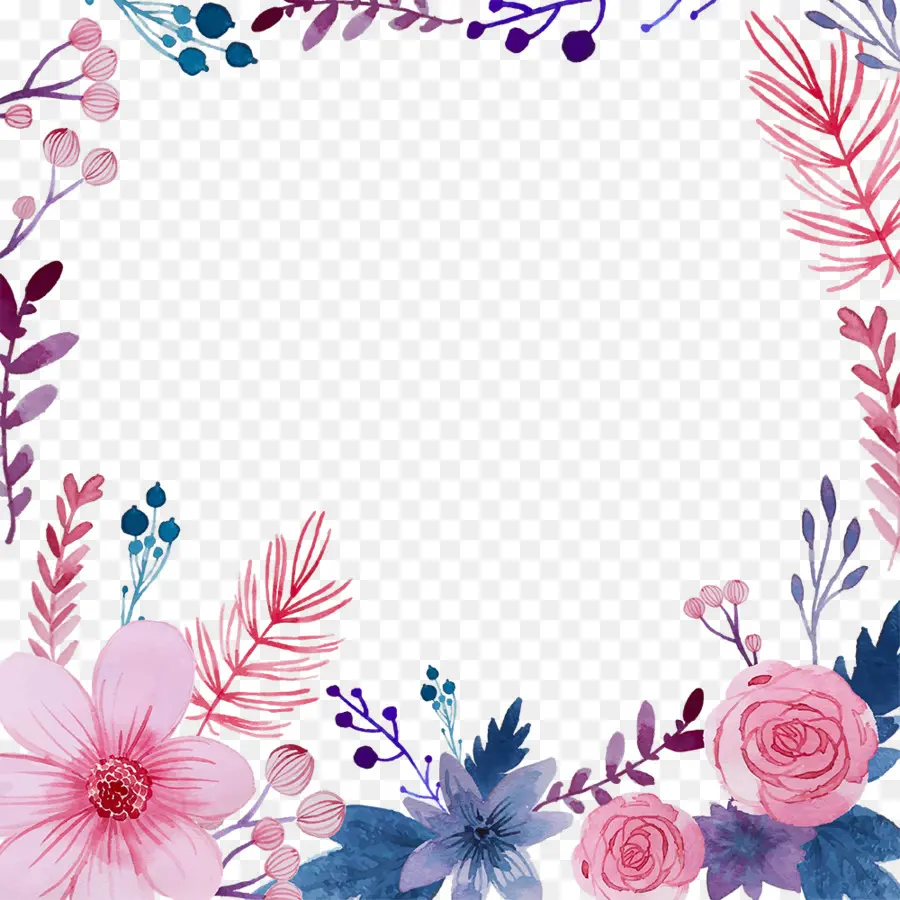 Cadre Floral，Fleurs PNG