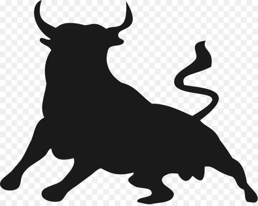 Silhouette De Taureau Noir，Symbole PNG