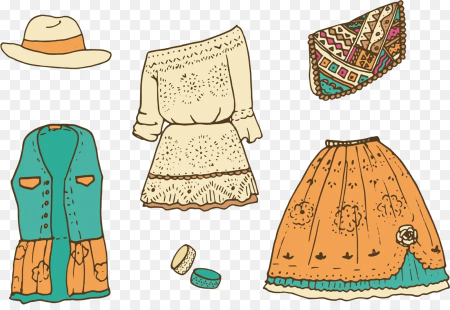 Vêtements Traditionnels，Mode PNG