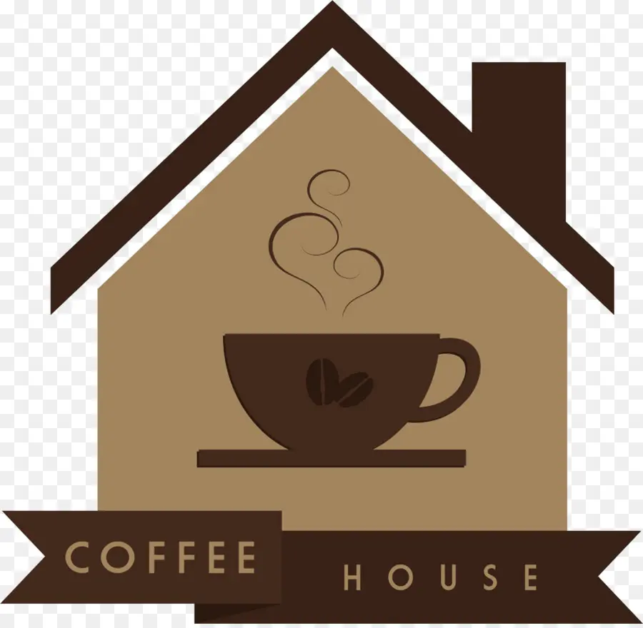 Logo Du Café，Maison PNG