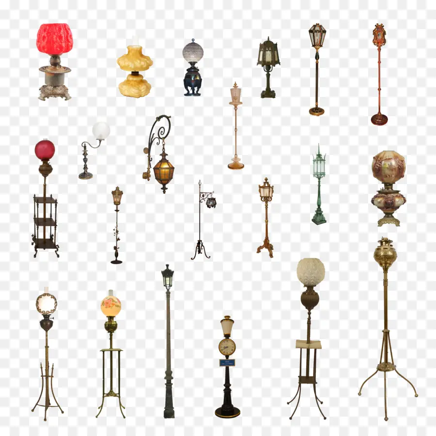 Collection De Lampes Vintage，Ancien PNG