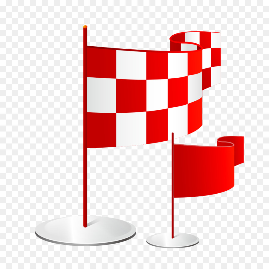 Drapeau à Damier，Rouge PNG