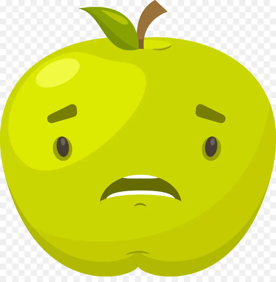 Pomme Verte De Dessin Animé，Affronter PNG