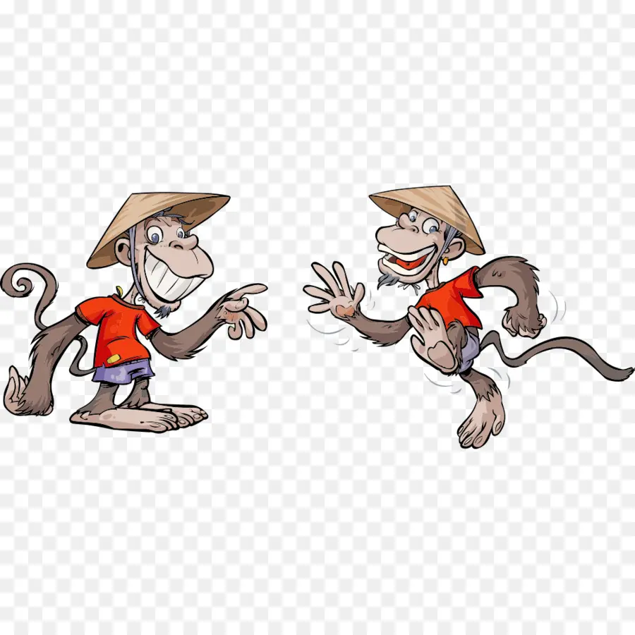 Singes De Dessin Animé，Chapeaux PNG