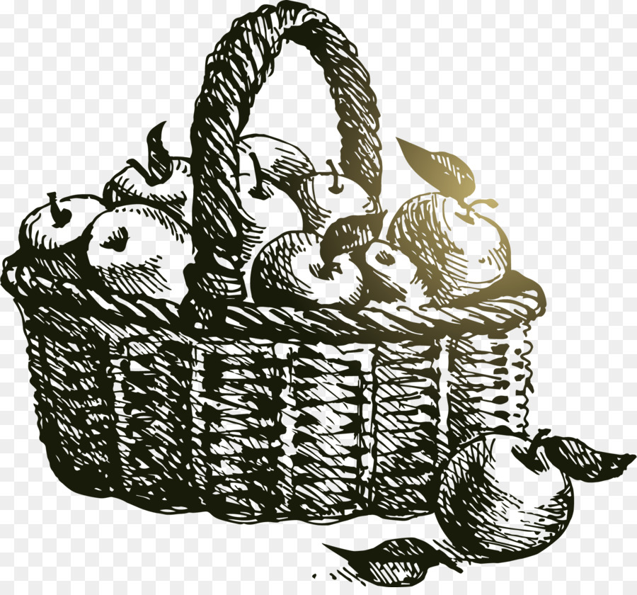 Panier De Pommes，Panier PNG