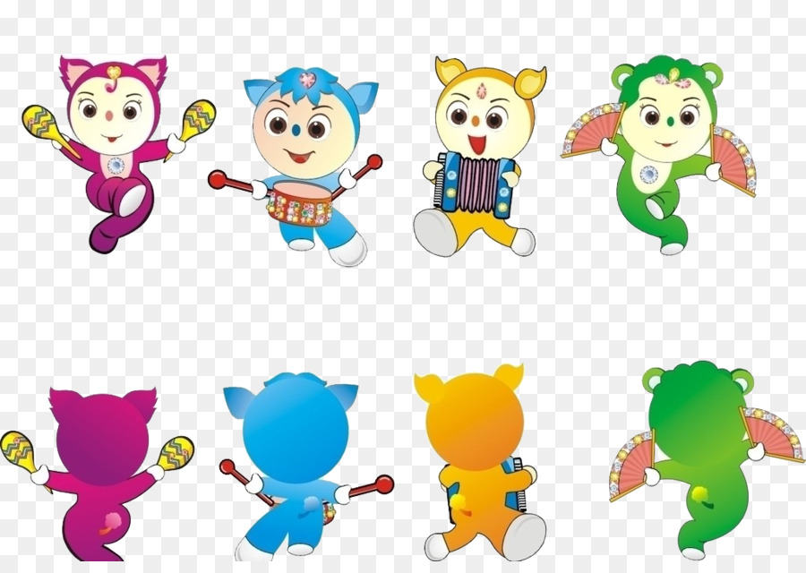 Personnages Mignons，Coloré PNG