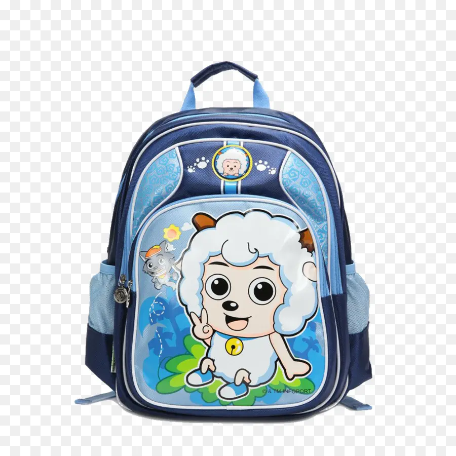 Sac à Dos Dessin Animé Bleu，école PNG