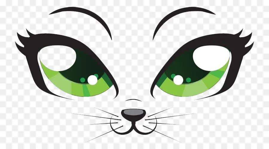 Visage De Chat，Yeux Verts PNG