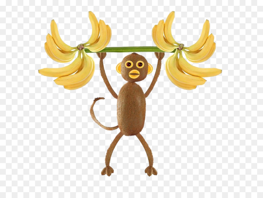 Singe Aux Bananes，Fruit PNG