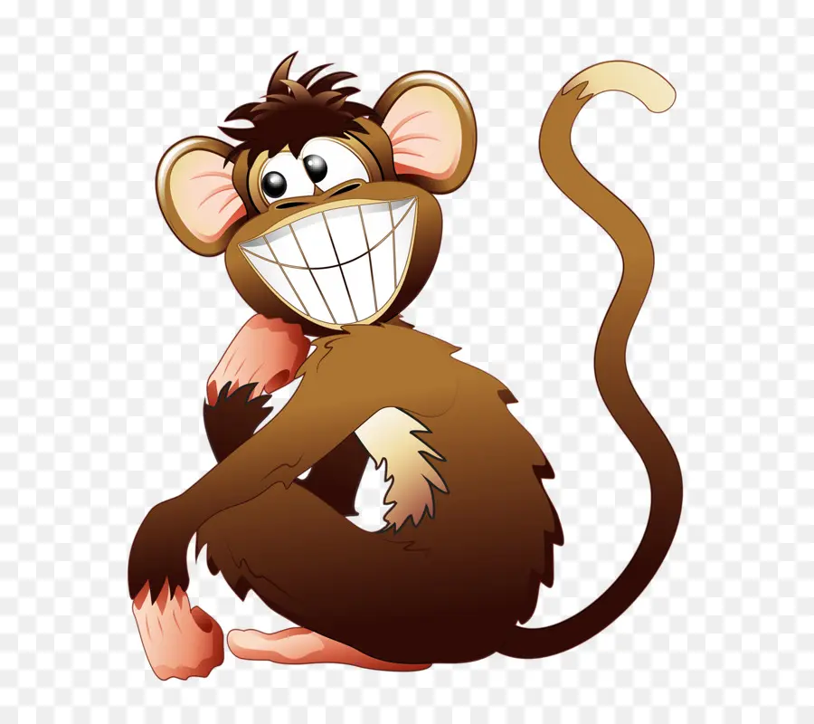 Singe De Dessin Animé，Souriant PNG