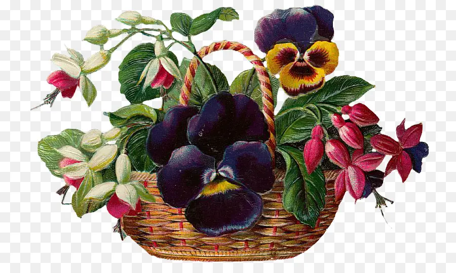 Panier De Fleurs，Panier PNG