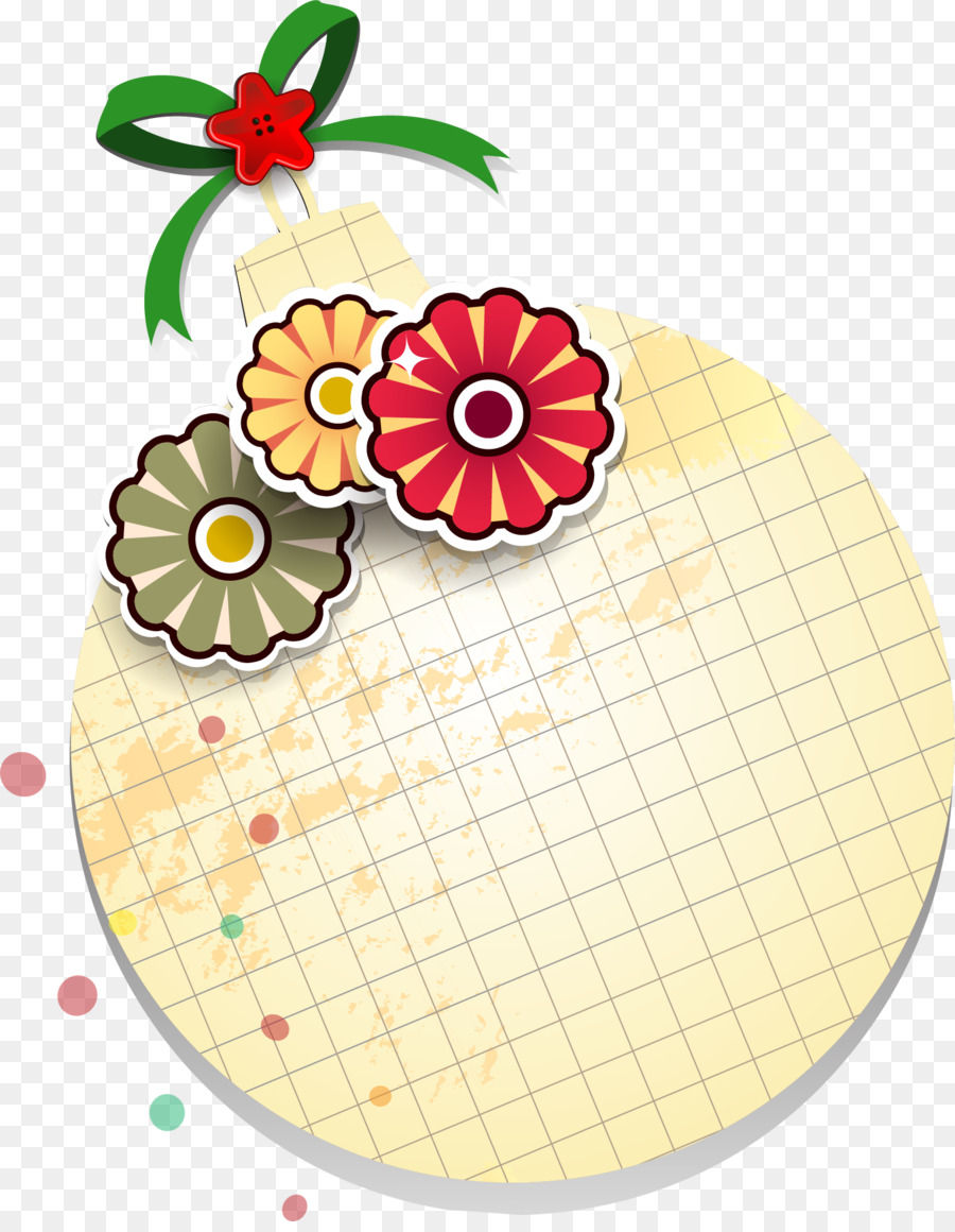 Étiquette Ronde Décorative，Fleurs PNG