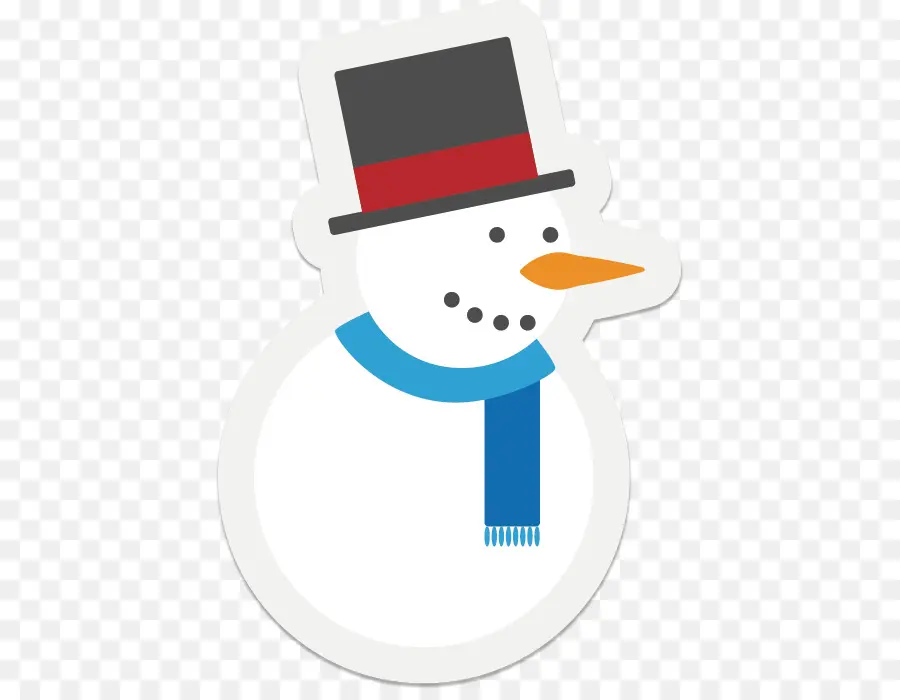 Bonhomme De Neige Avec Chapeau Haut De Forme，Écharpe Bleue PNG