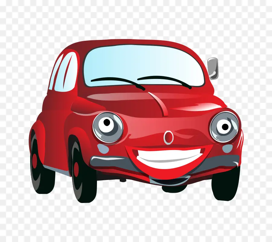 Voiture De Dessin Animé Rouge，Véhicule PNG