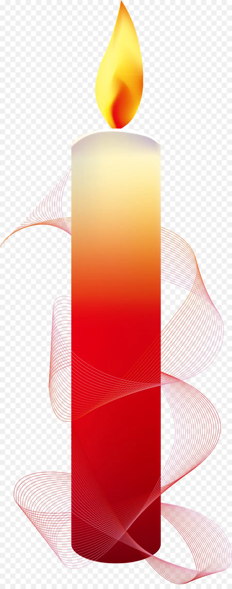 Bougie Rouge，Flamme PNG