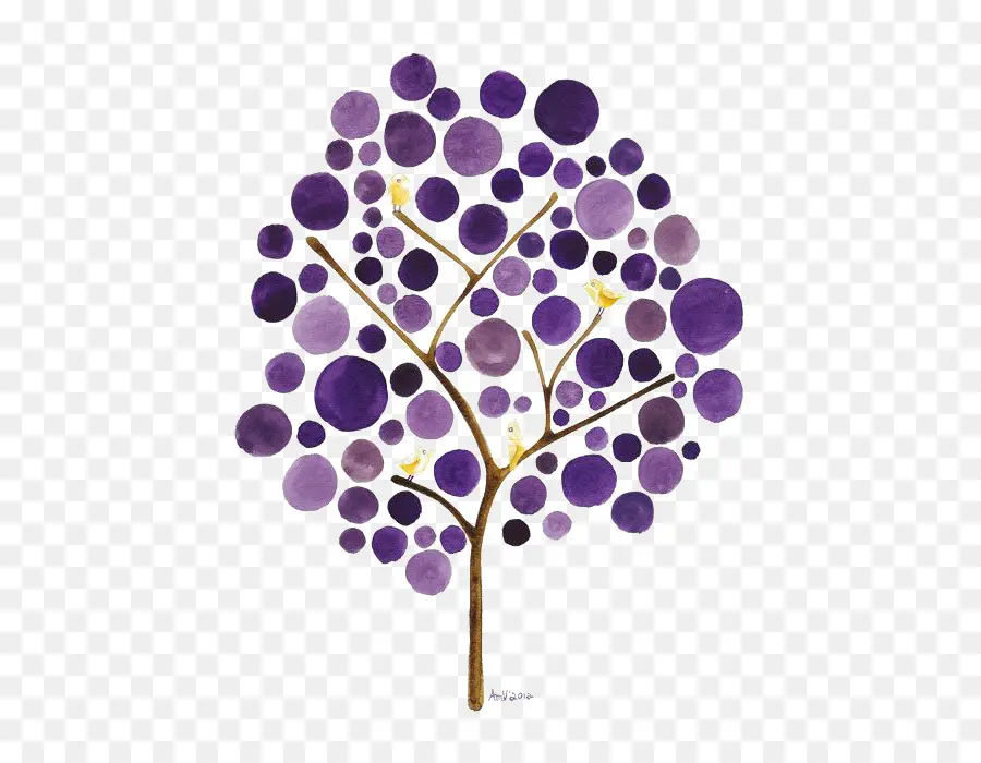 Arbre Cercle Violet，Cercles PNG