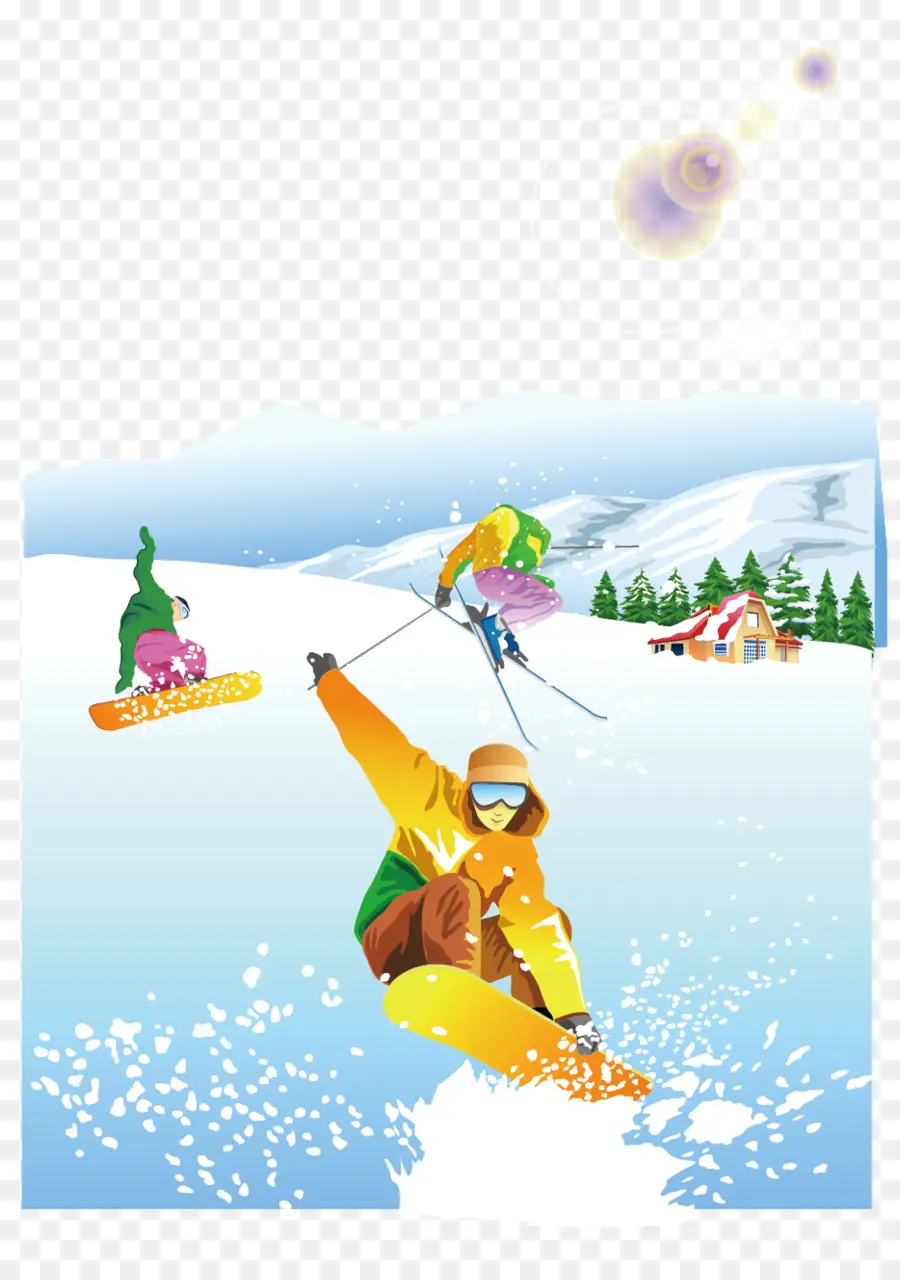 Snowboard，Hiver PNG