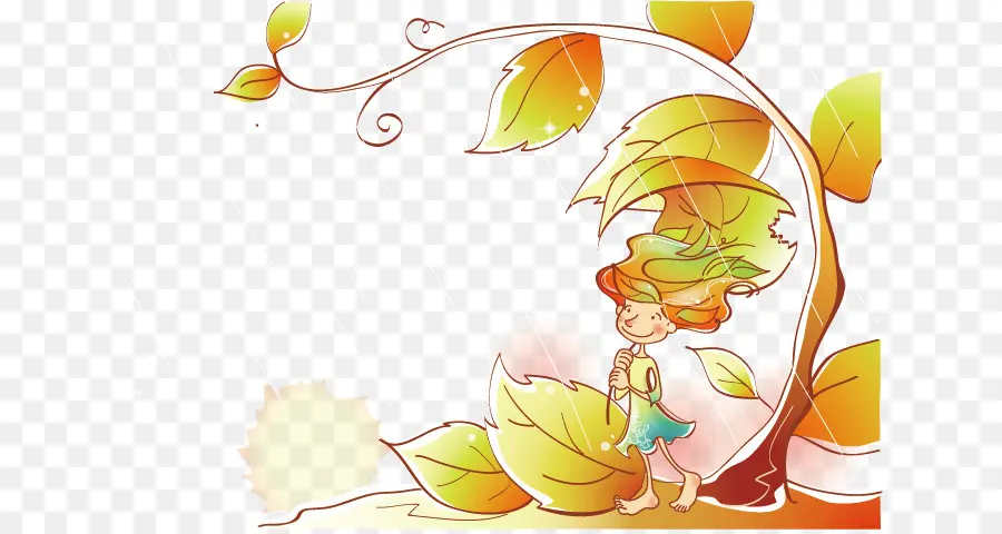 Enfant Feuillu，Feuilles PNG