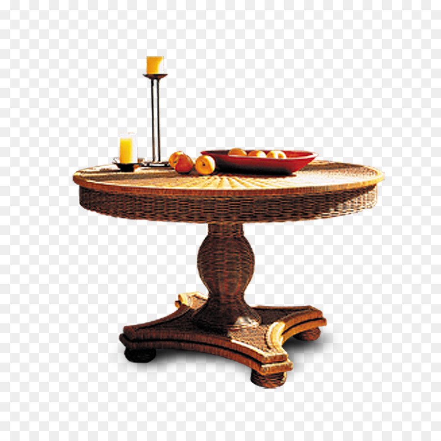 Table Ronde，En Bois PNG