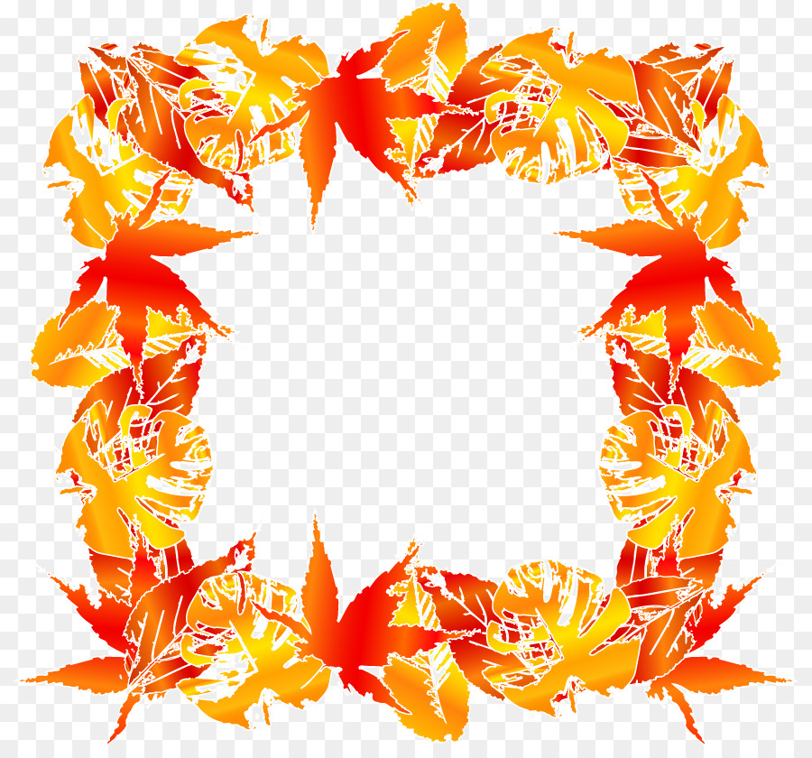 Cadre De Feuilles D'automne，Automne PNG