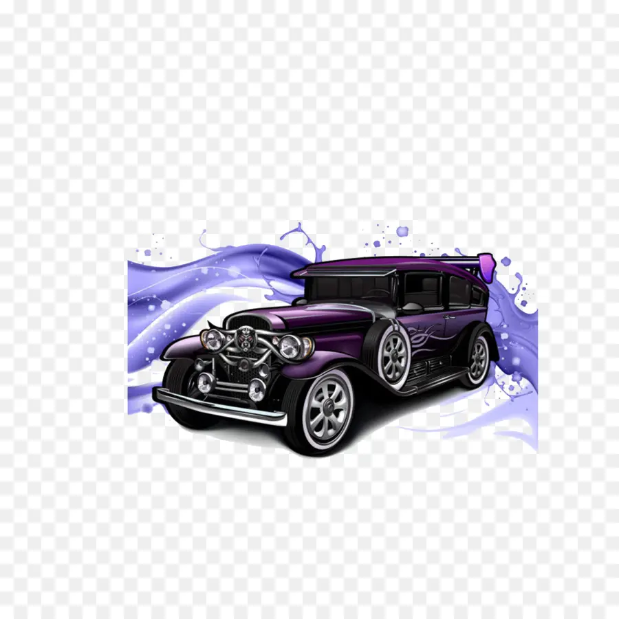 Voiture Violette，Ancien PNG