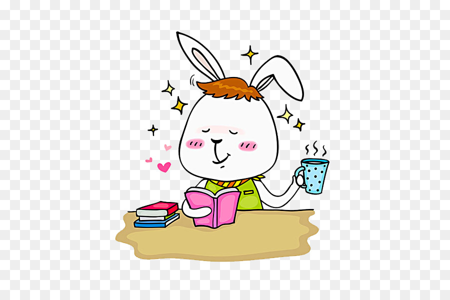 Lapin En Train De Lire，Livre PNG