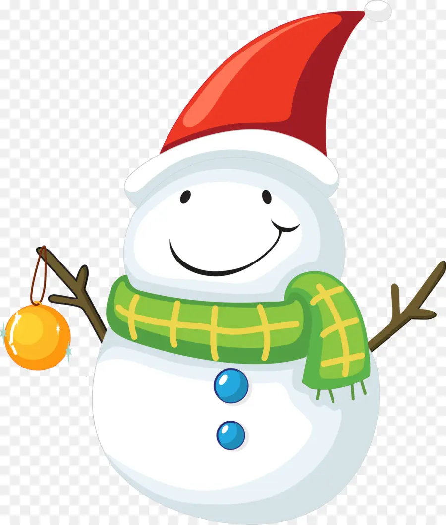 Bonhomme De Neige Avec Ornement，Ornement PNG