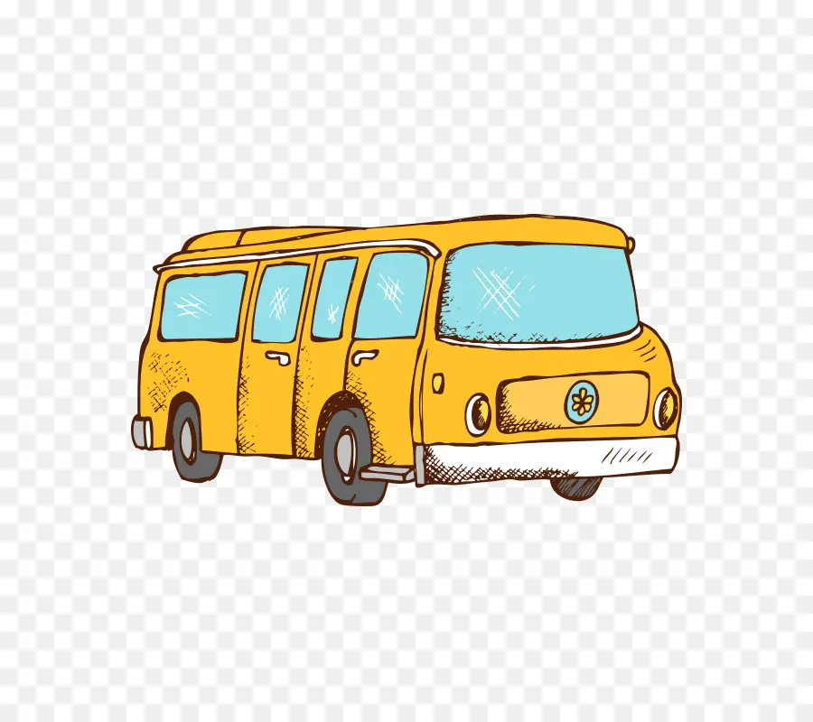 Autobus Jaune，Dessin Animé PNG