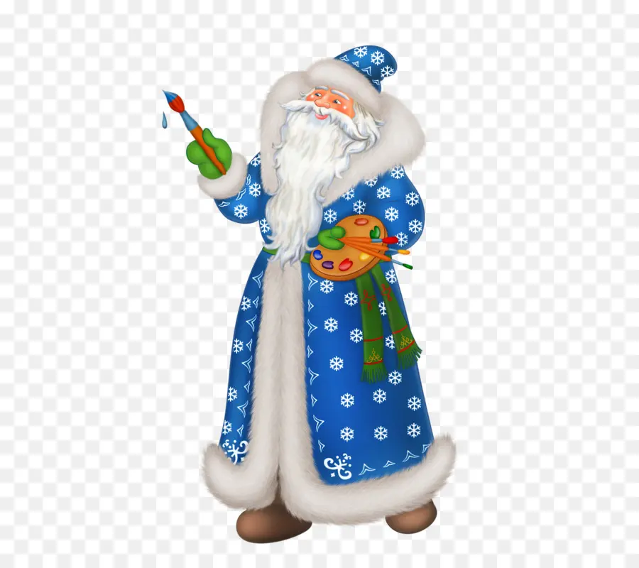 Père Noël En Bleu，Noël PNG