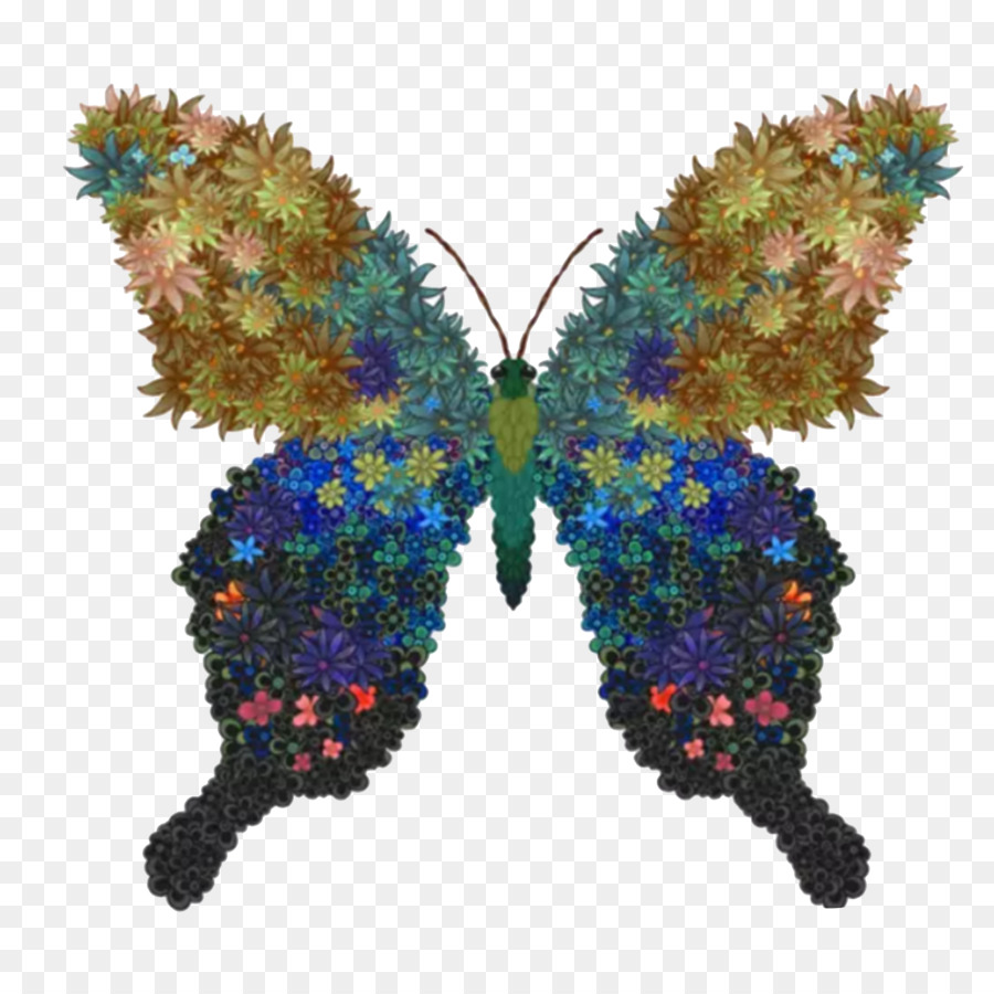 Papillon Floral，Fleurs PNG