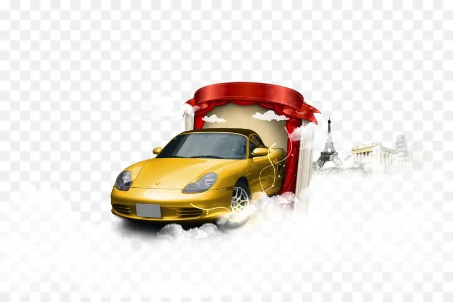 Voiture De Sport Jaune，Luxe PNG