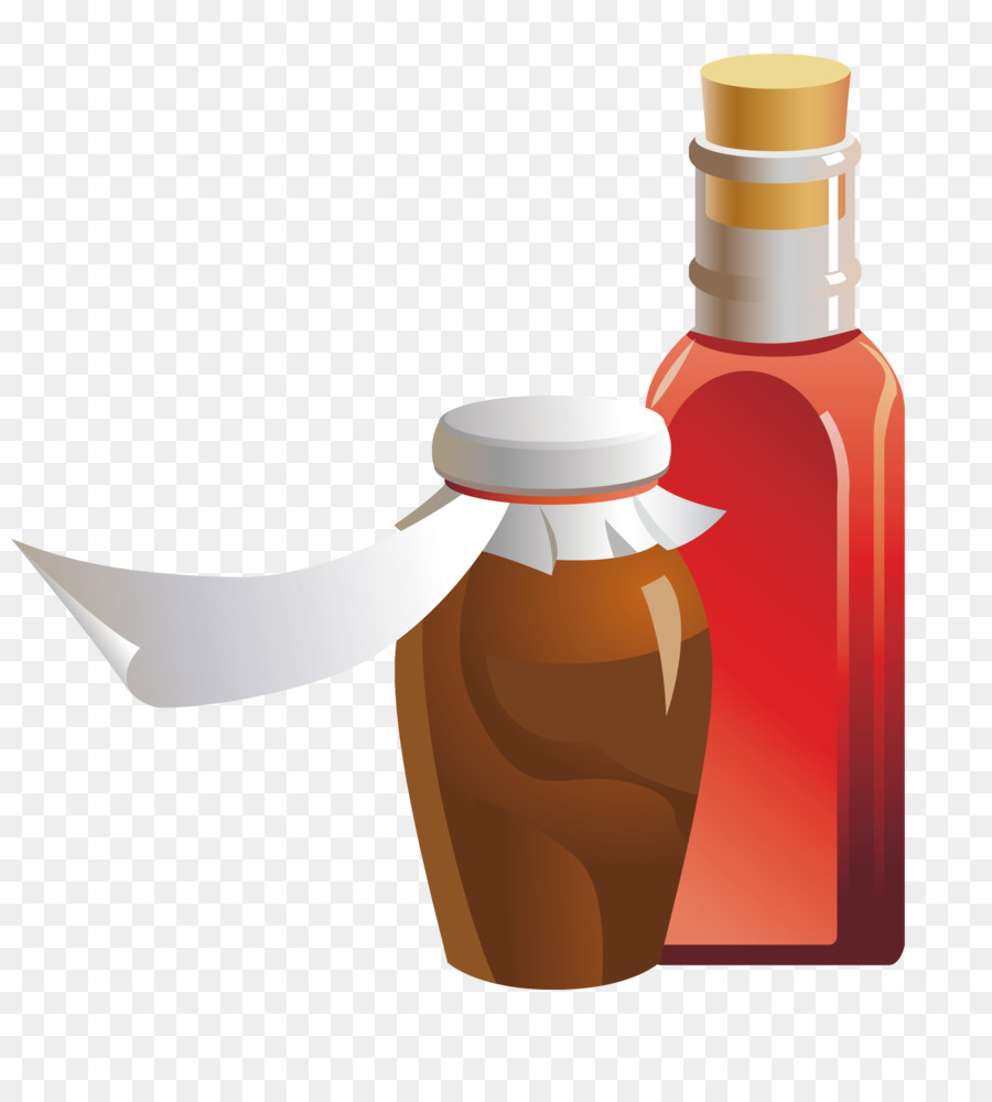 Bouteilles Et Pot，Étiquette PNG