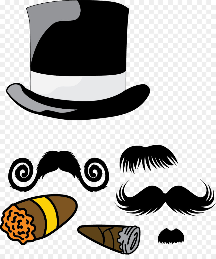 Chapeau，Moustache PNG