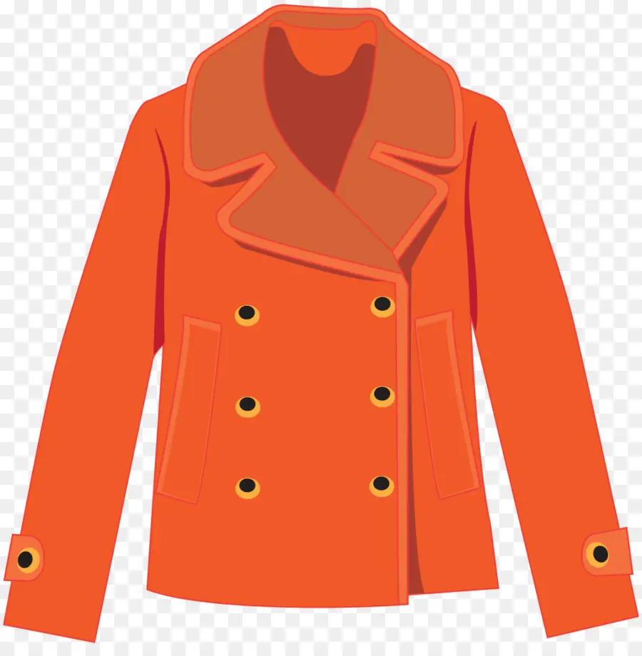 Manteau Orange，Veste PNG