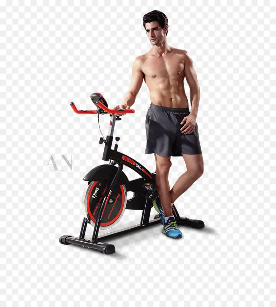 Homme Sur Vélo D'exercice，Homme PNG